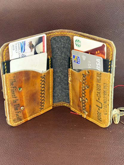 One of a kind, Bifold Baseball Card Wallet – Hand‑Stitched from a vintage Bill Madlock Baseball Glove