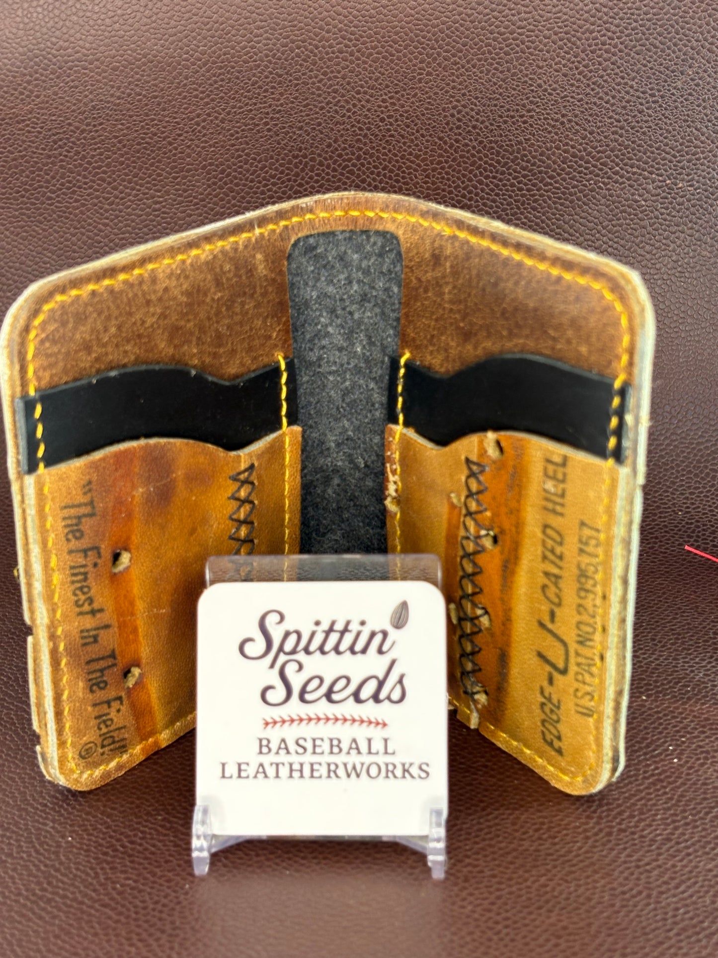 One of a kind, Bifold Baseball Card Wallet – Hand‑Stitched from a vintage Bill Madlock Baseball Glove