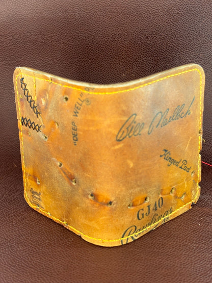 One of a kind, Bifold Baseball Card Wallet – Hand‑Stitched from a vintage Bill Madlock Baseball Glove