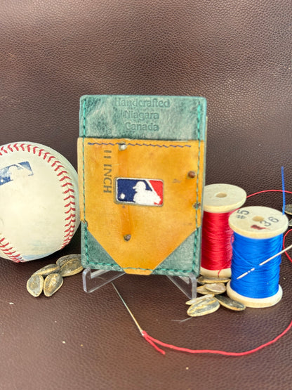 Handmade Baseball Glove Wallet – Upcycled Leather – Hand‑Stitched from a Ken Griffey Rawling Glove Leather