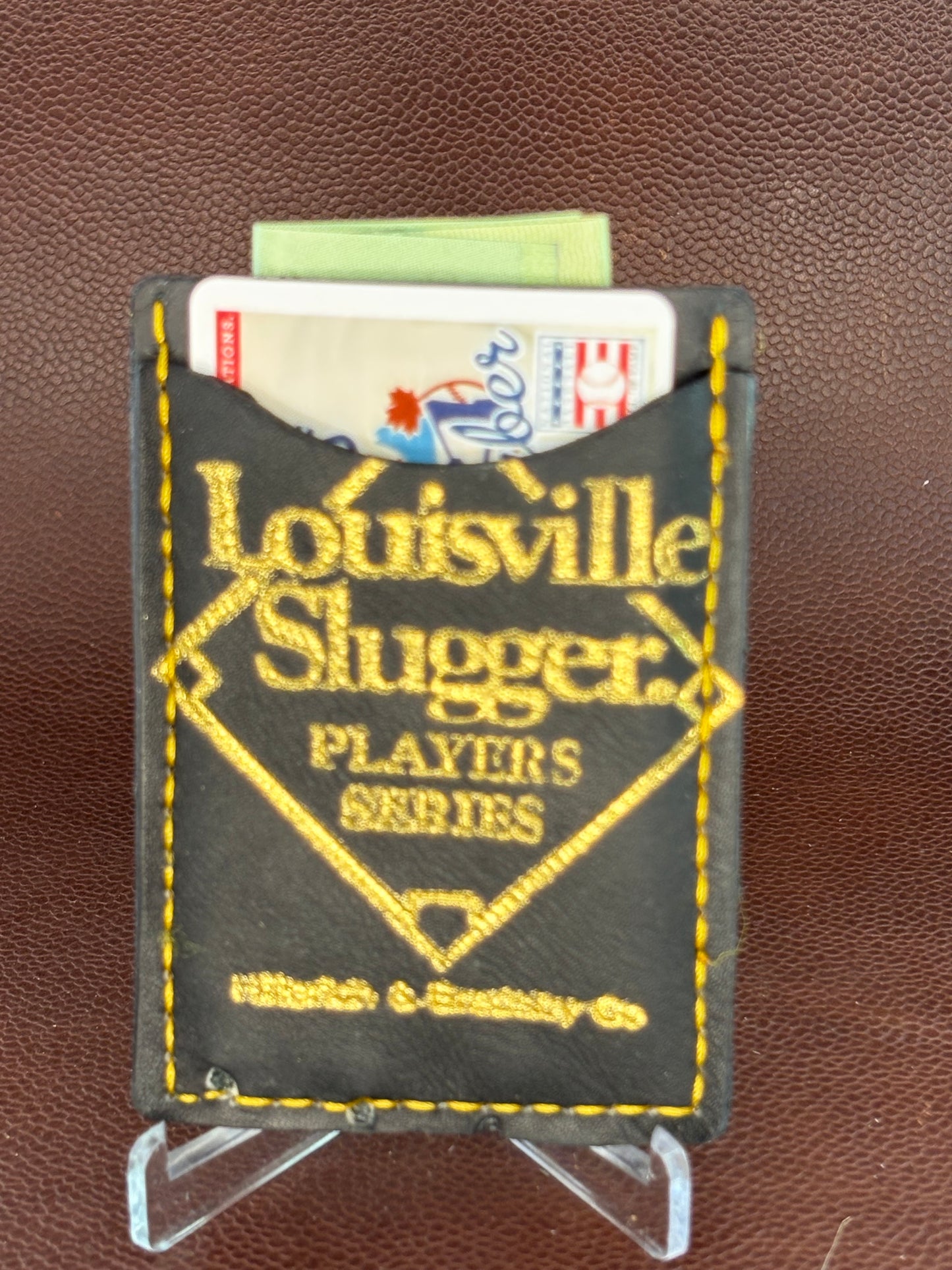 Wade Boggs Baseball Card Wallet – Hand‑Stitched from a vintage Used Baseball Glove