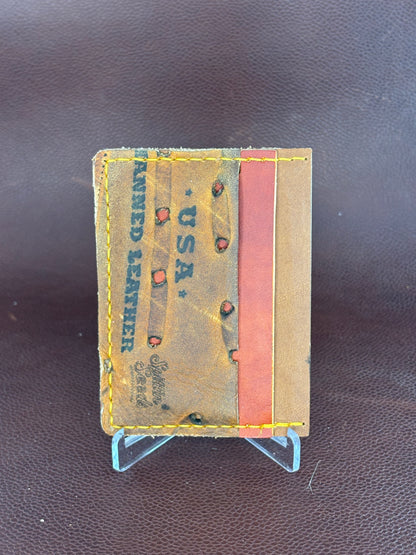 Baseball Card Wallet – Hand‑Stitched from a vintage Used Baseball Glove