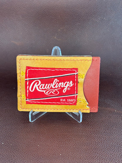 Rawlings Patch Card Wallet – Hand‑Stitched from Authentic Game‑Used Glove Leather