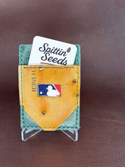 Handmade Baseball Glove Wallet – Upcycled Leather – Hand‑Stitched from a Ken Griffey Rawling Glove Leather