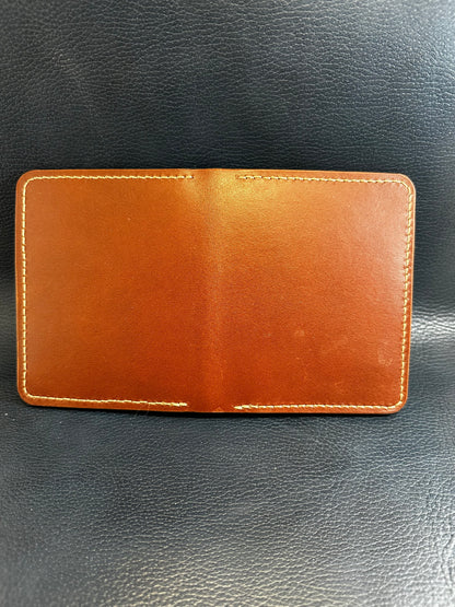 Hand Stitched Bi Fold veg tanned wallet