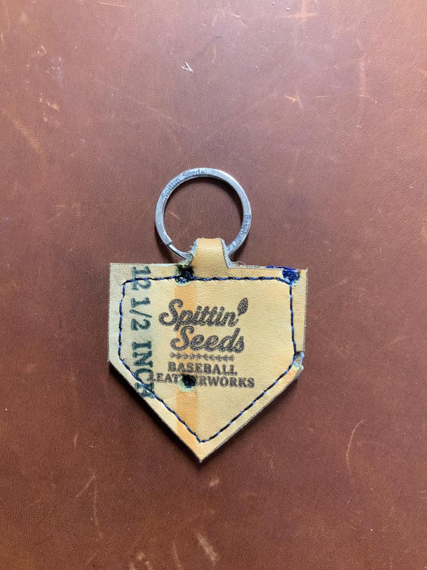 Upcycled Baseball Glove Key Ring – MLB Logo from New Era Hat – Custom Hat Tribute
