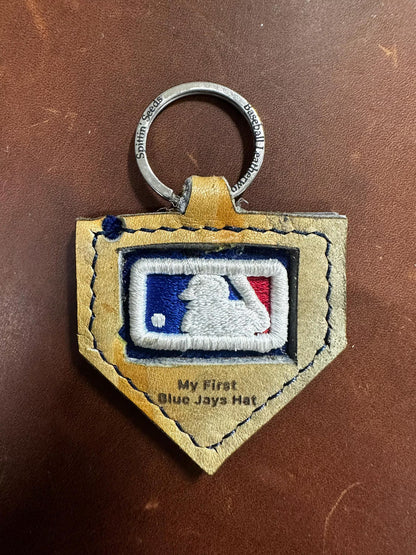 Upcycled Baseball Glove Key Ring – MLB Logo from New Era Hat – Custom Hat Tribute