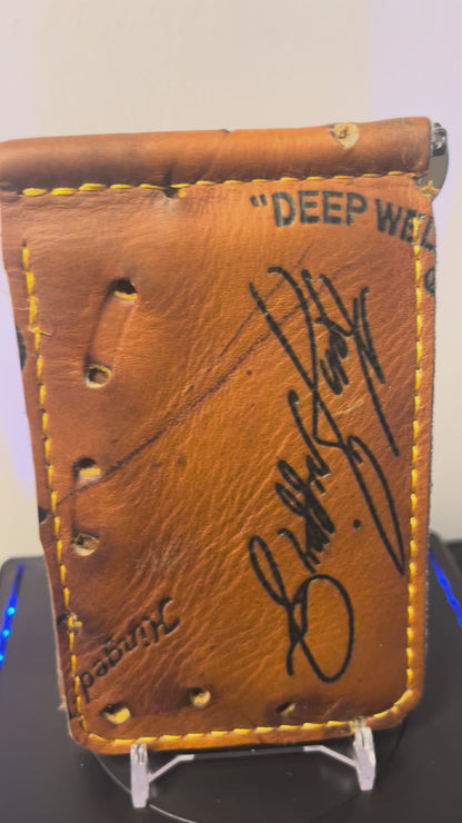 Hand-Stitched Baseball Glove Wallet Money Clip – Upcycled Leather, Ken Griffey Rawlings Glove