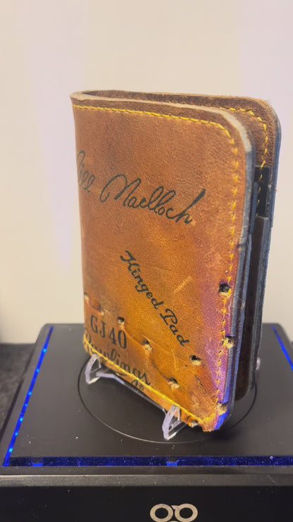 One of a kind, Bifold Baseball Card Wallet – Hand‑Stitched from a vintage Bill Madlock Baseball Glove
